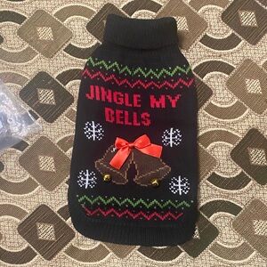 🎄 Christmas Dog Sweater “Jingle My Bells” – Size S – New